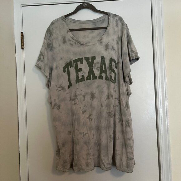 Torrid Size 4 Classic Fit Crew Tee - Texas Graphic - Tie Dye, Jade Green - Picture 4 of 8